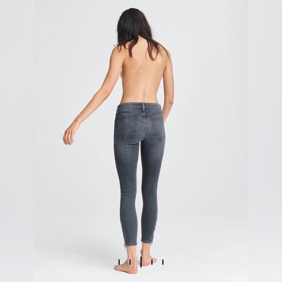 RAG & BONE Cate Mid-Rise Ankle Skinny with Side Zipper in “Abbey Road” - Picture 2 of 14
